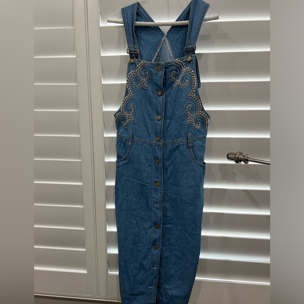 Vintage sequins jeans dress